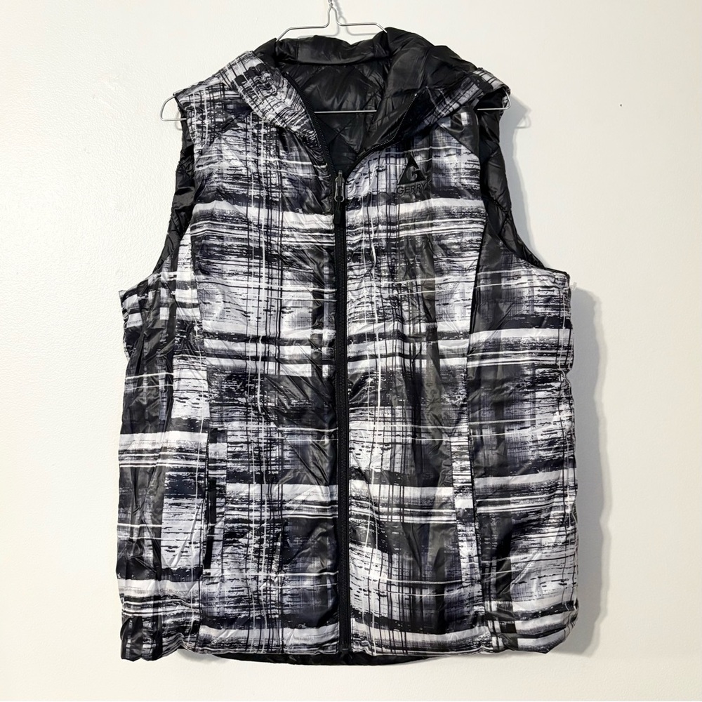 Gerrys Winter Reversible Packable Black White Puf… - image 1